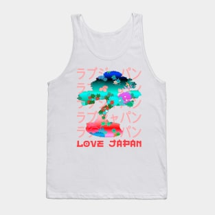 Bonsai Tree Japanese Zen Garden Symbol Kanji Love Japan Retro 256 Tank Top